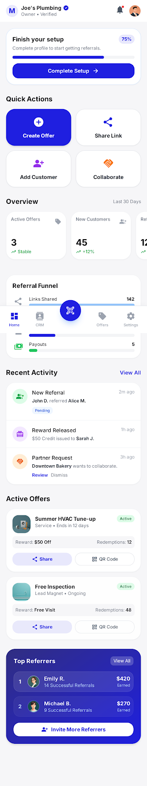 Business Owner Dashboard